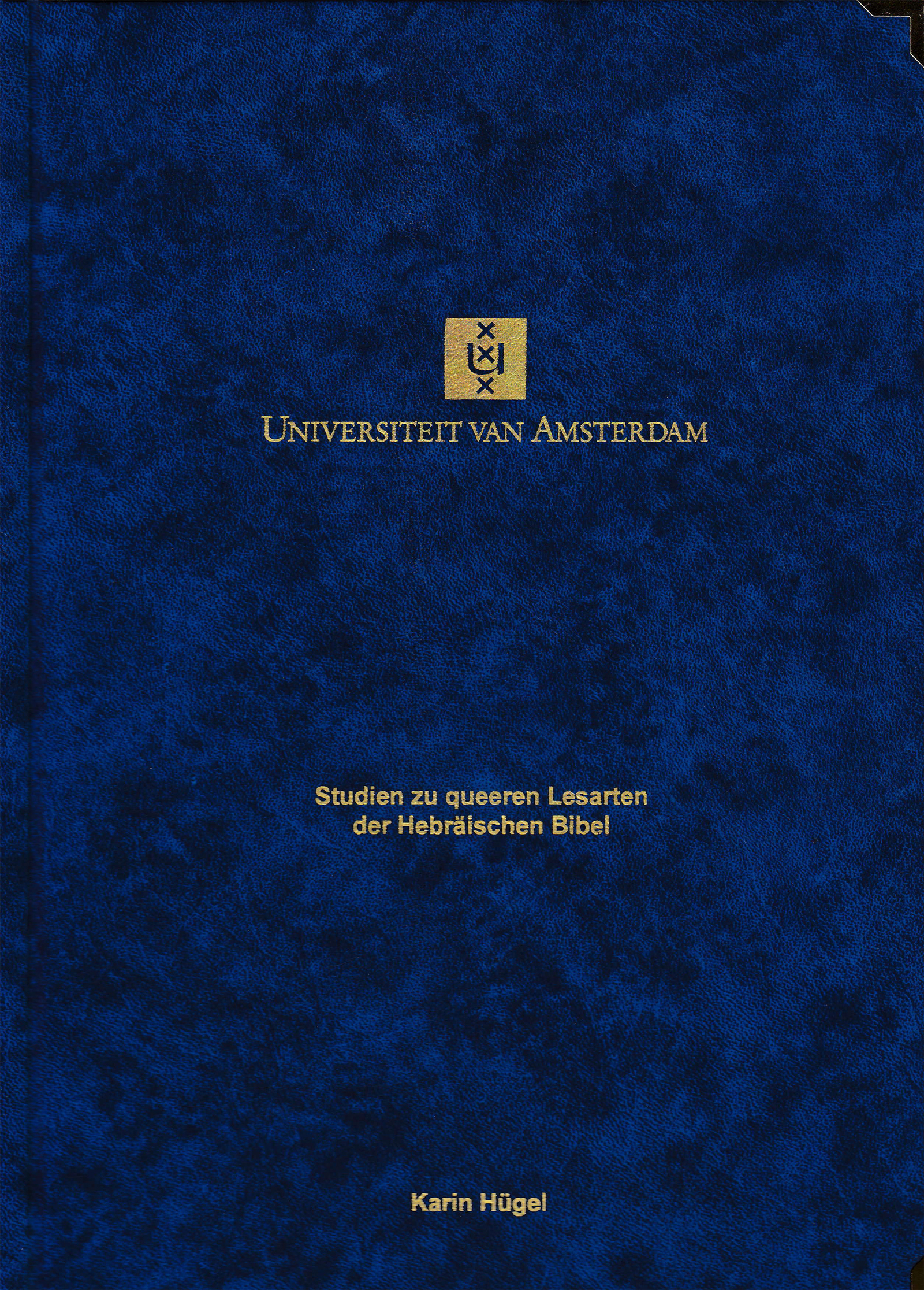 Cover Karin Hügel Dissertation