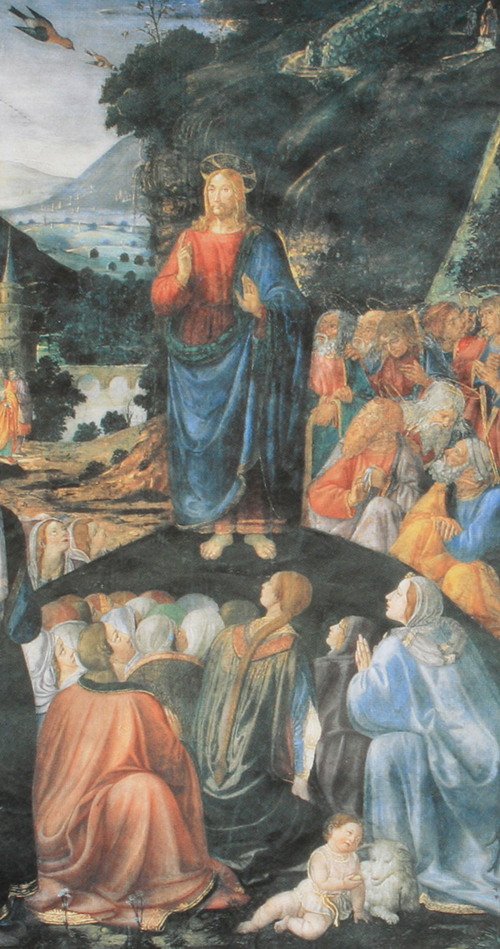 Jesus' Sermon on the Mount of Cosimo Rosselli